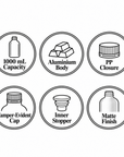 1000ml Aluminium Bottles with Tamper-Evident Cap - The SkinScience Company