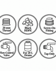 20mm Black HDPE Screw Flow Tap - The SkinScience Company