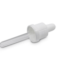 Clear 30ml Tamper - Evident Boston Round Glass Bottle with White Eye Dropper - The SkinScience Company