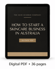 How to Start a Skincare Business in Australia eBook, digital guide for cosmetic brands (PDF) | The Skin Science Company