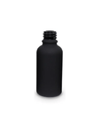 Matte Black 30ml Tamper - Evident Boston Round Glass Bottle with Eye Dropper - The SkinScience Company