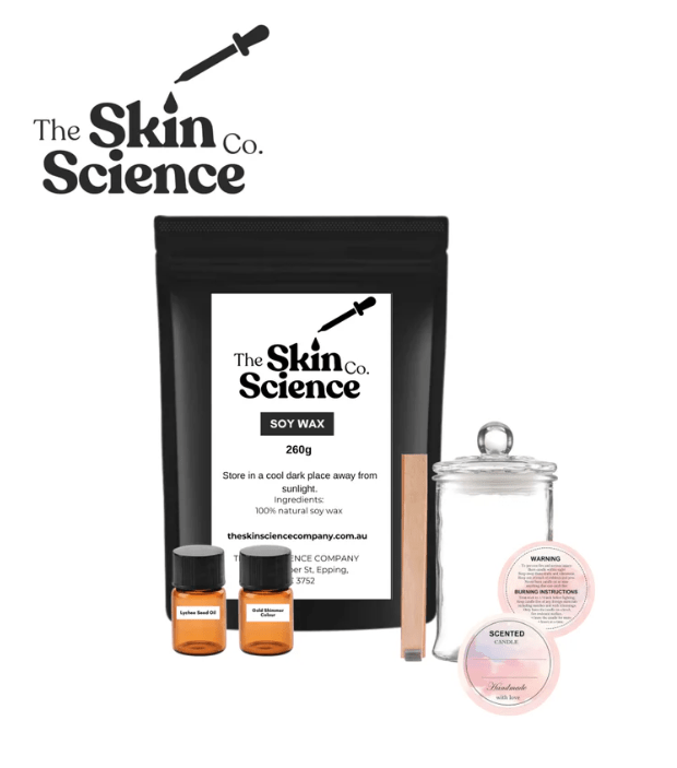 Make Your Own Natural Soy Wax Candle: DIY Soy Candle Kit for Relaxation & Gifting - The SkinScience Company