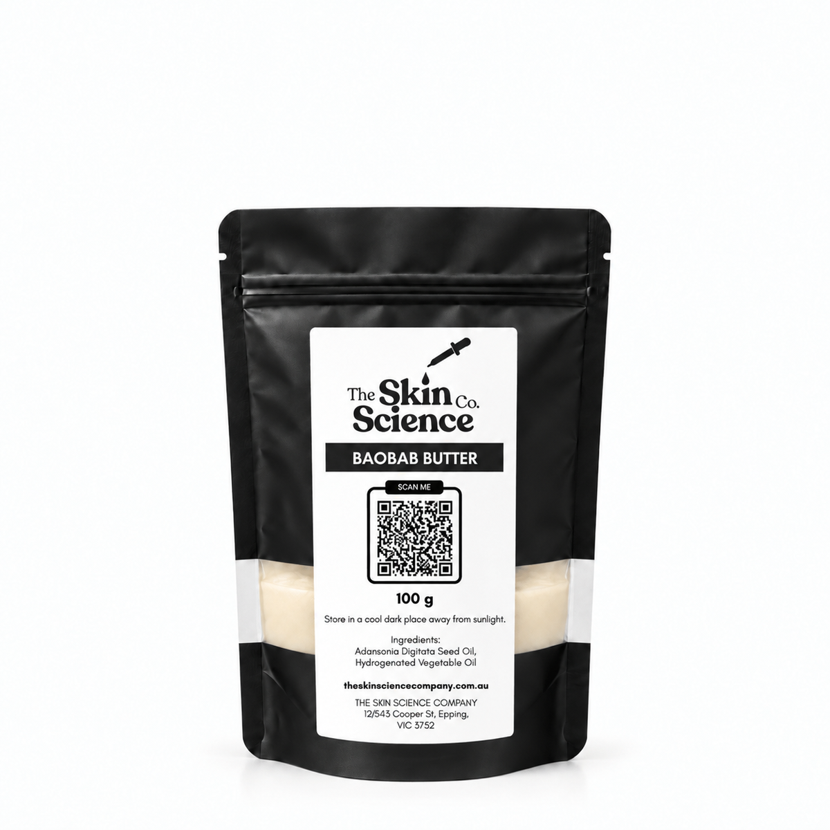 Baobab Butter, 100 g, windowed black pouch