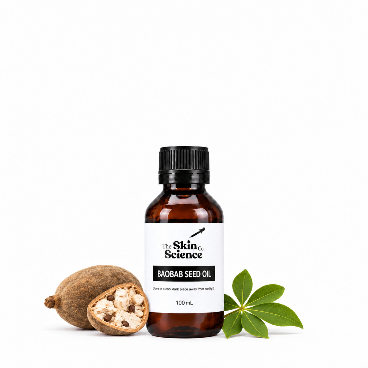 Baobab Seed Oil, 100 mL, amber black-cap bottle