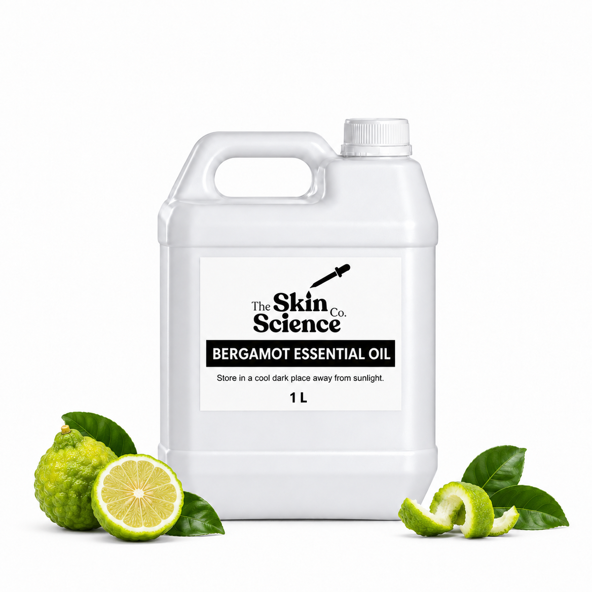 Bergamot Essential Oil, 1 L, white container