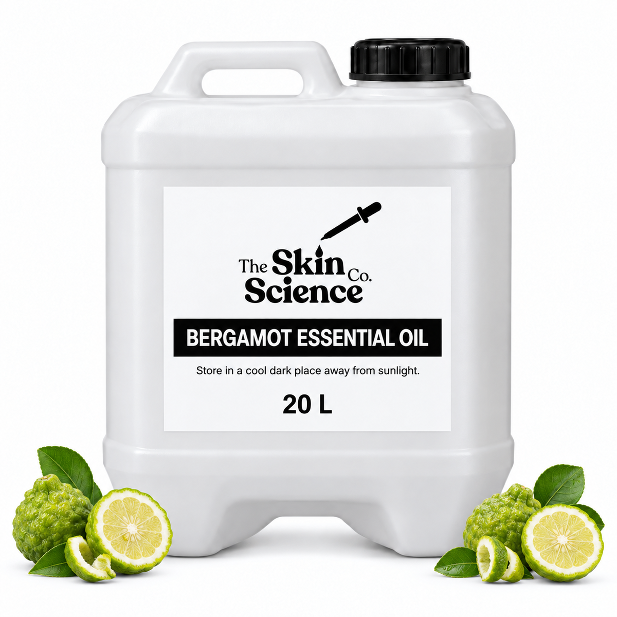 Bergamot Essential Oil, 20 L, white container