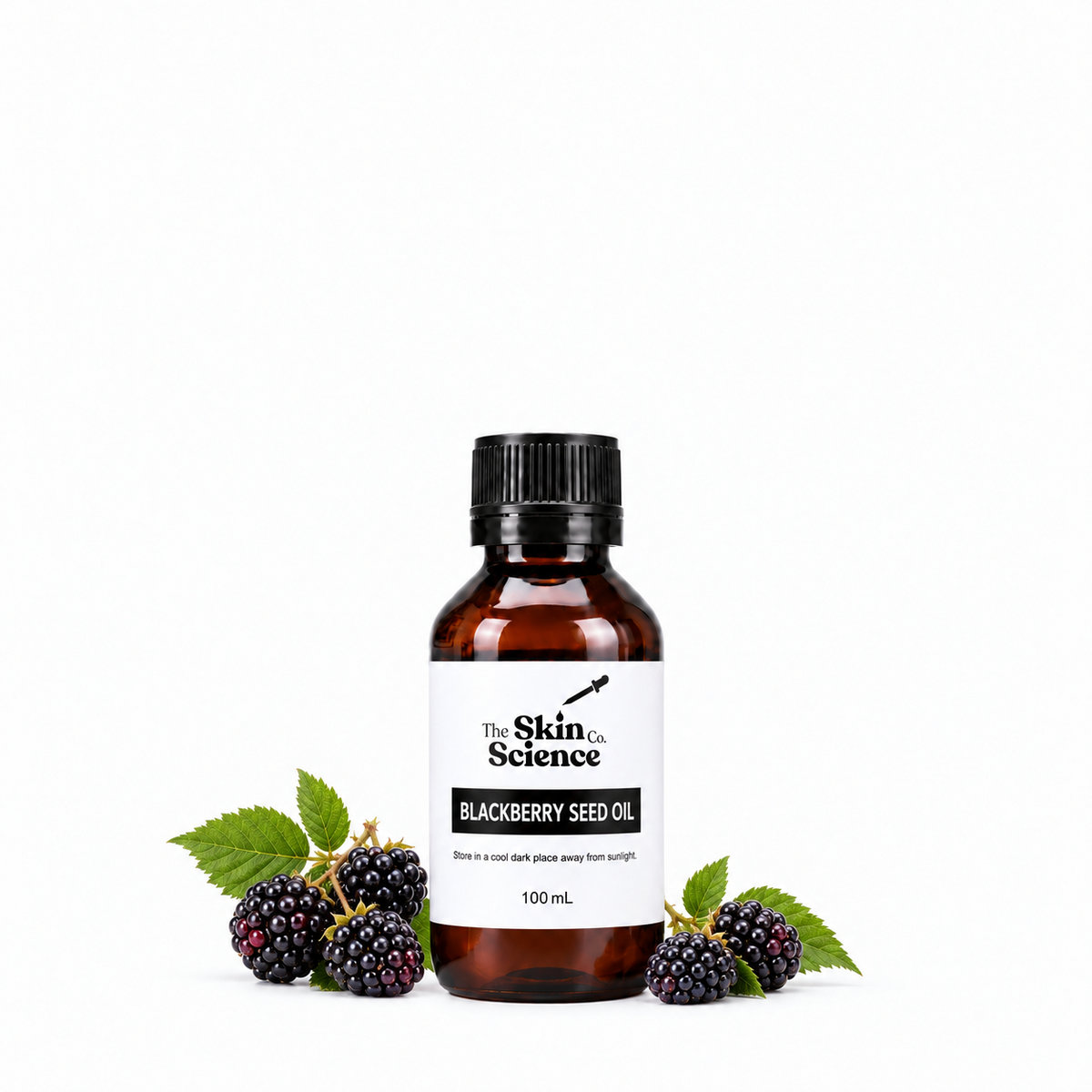 Blackberry Seed Oil, 100 mL, amber black-cap bottle