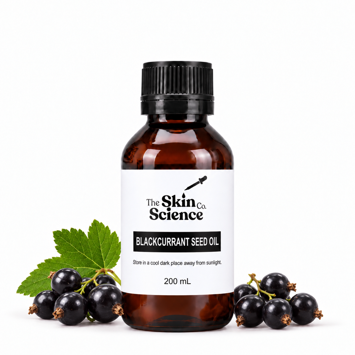 Blackcurrant Seed Oil, 200 mL, amber black-cap bottle
