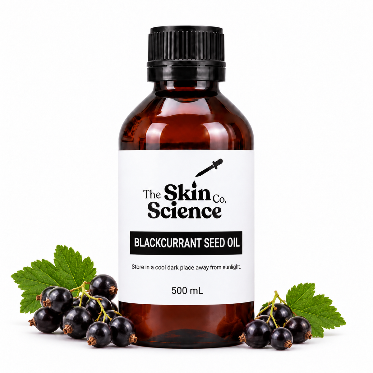 Blackcurrant Seed Oil, 500 mL, amber black-cap bottle