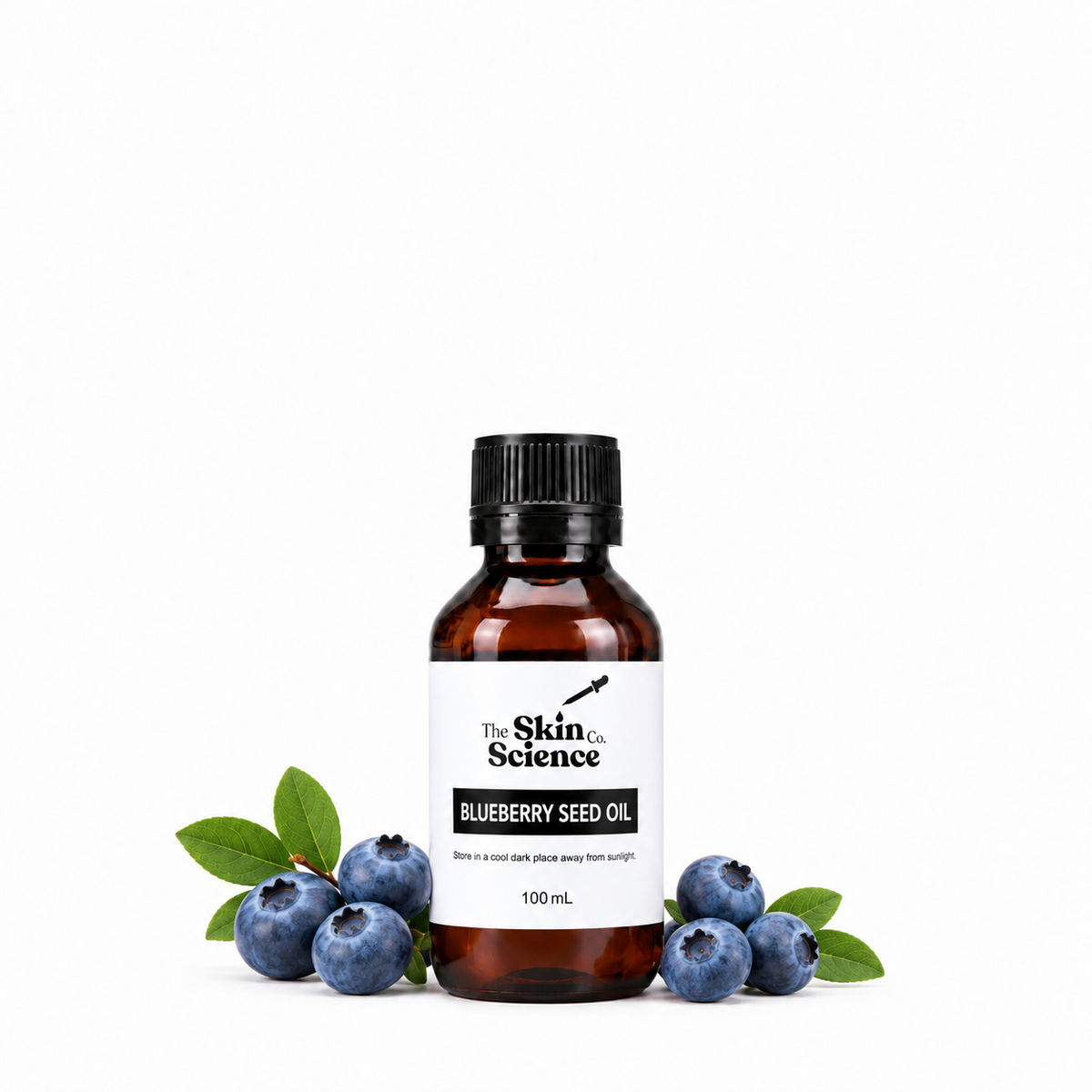 Blueberry Seed Oil, 100 mL, amber black-cap bottle