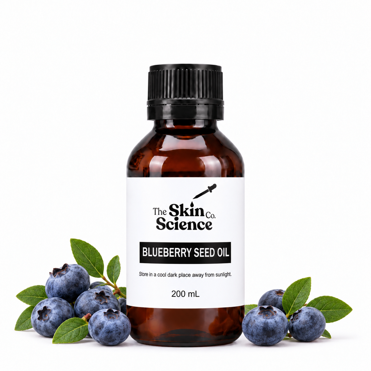 Blueberry Seed Oil, 200 mL, amber black-cap bottle