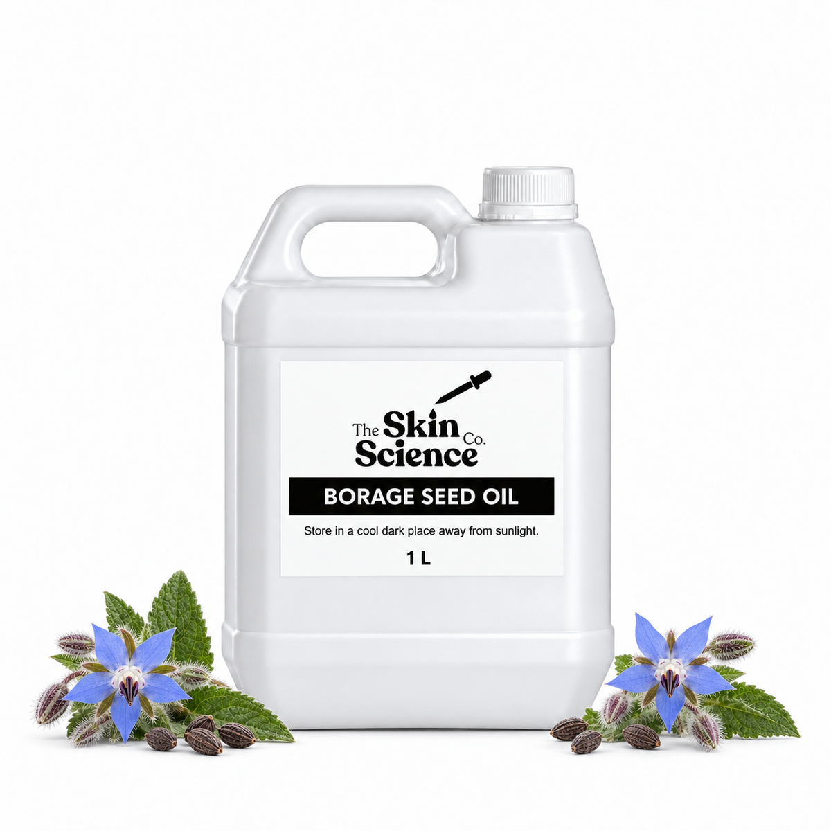 Borage Seed Oil, 1 L, white container