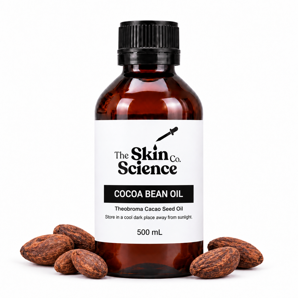 Cocoa Bean Oil 500mL — SSC approved size-specific packaging