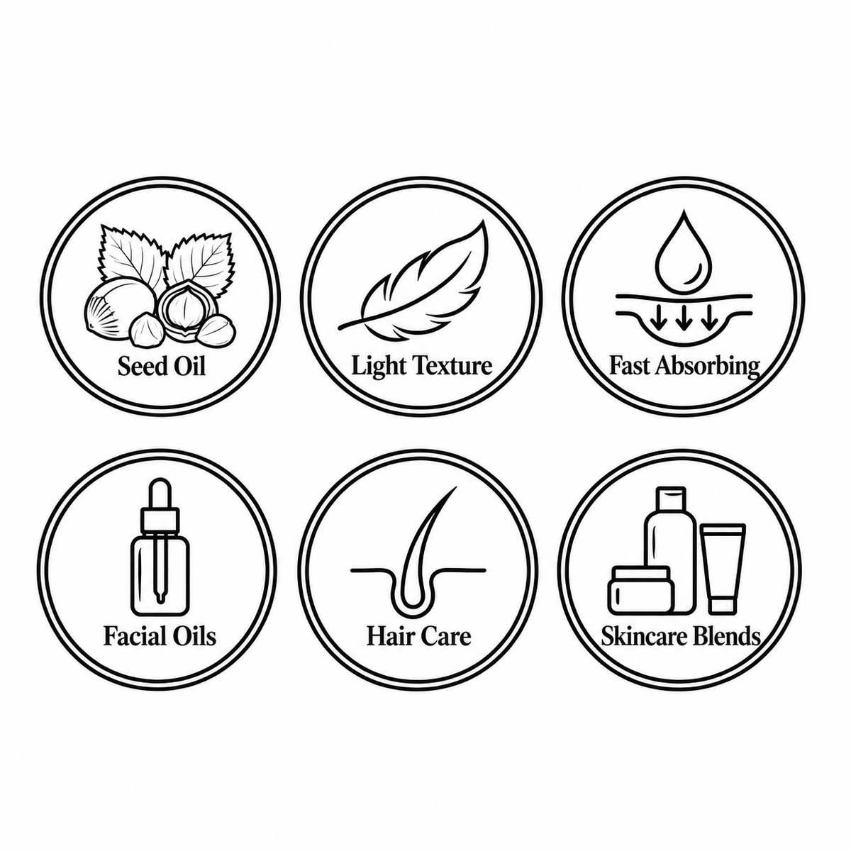 Hazelnut Oil — seed oil, light texture, fast absorbing, facial oils, hair care and skincare blends