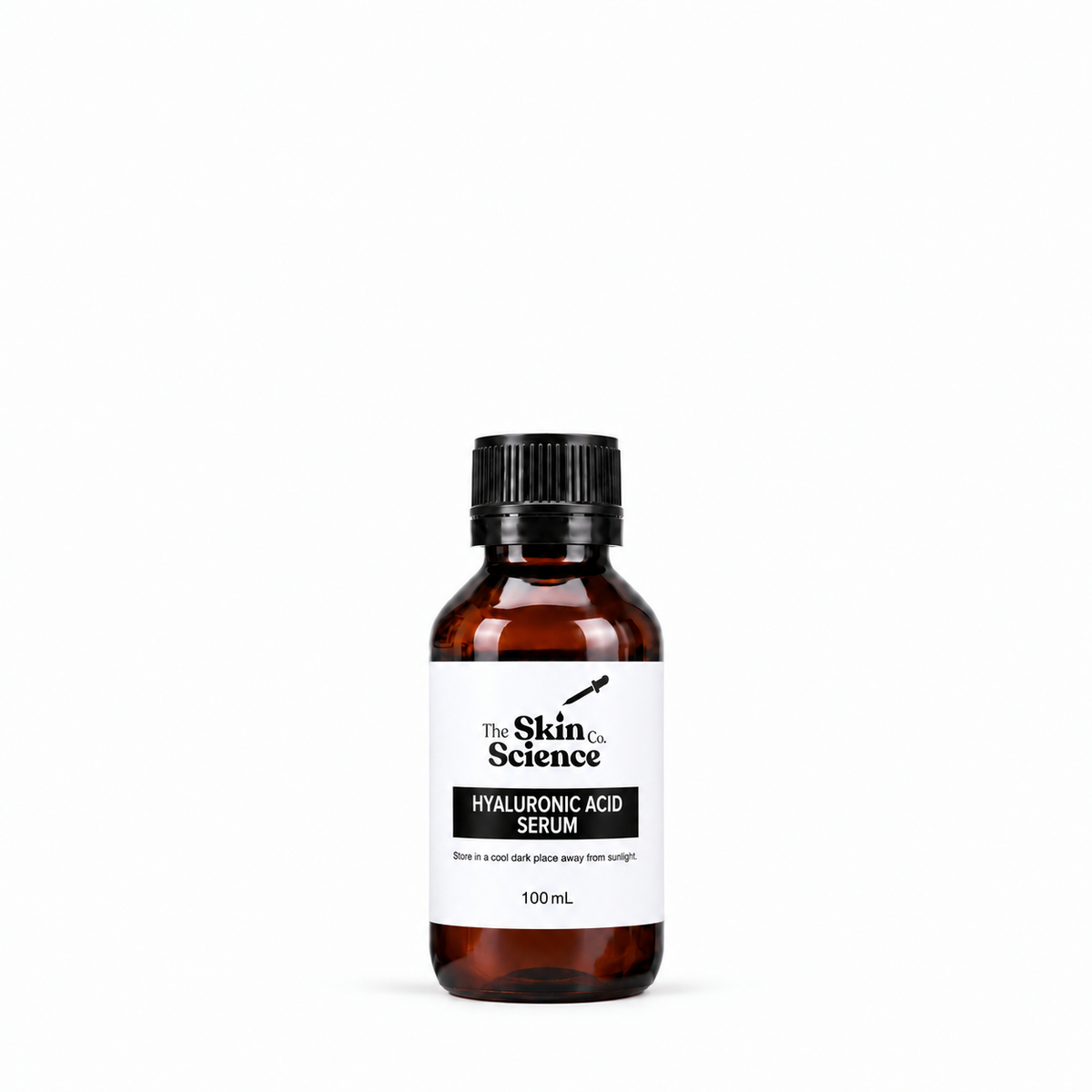 Hyaluronic Acid Serum 100 mL — SSC amber bottle with black screw cap