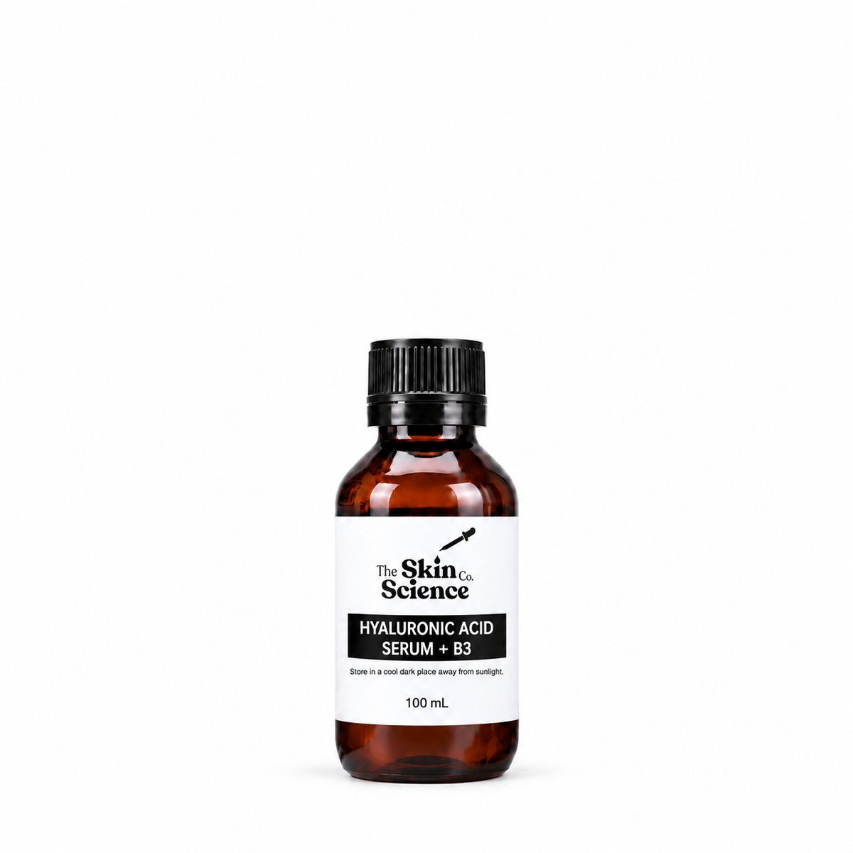 Hyaluronic Acid Serum + B3 100 mL — SSC amber bottle with black screw cap