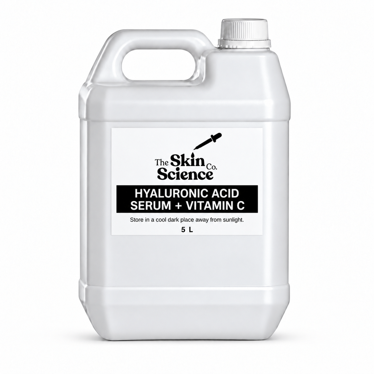 Hyaluronic Acid Serum + Vitamin C 5 L — SSC approved white container