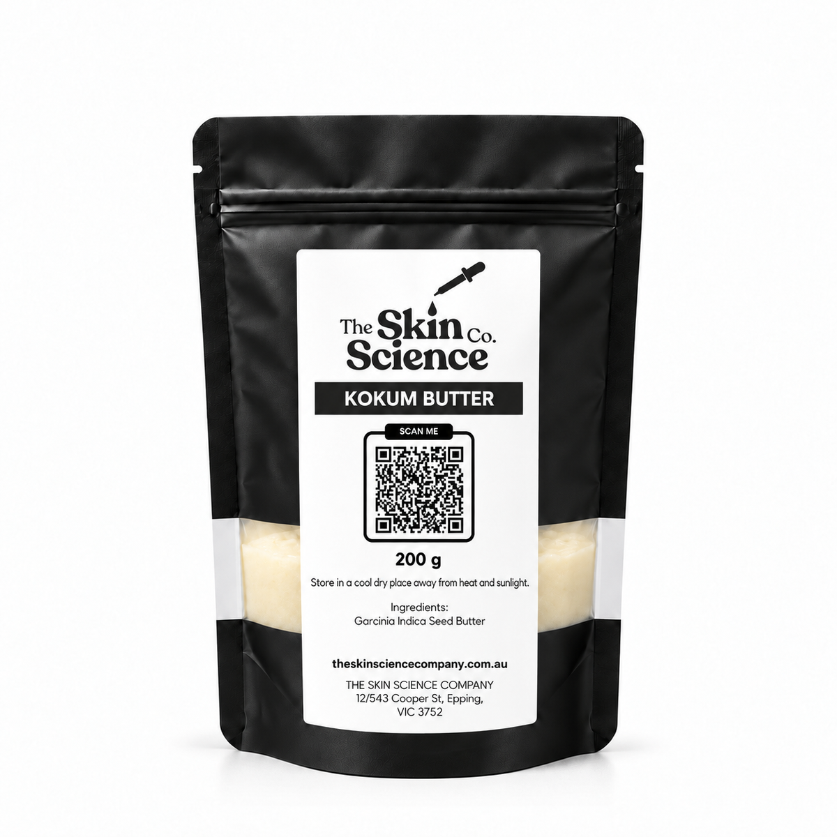 Kokum Butter 200 g — SSC black windowed stand-up pouch