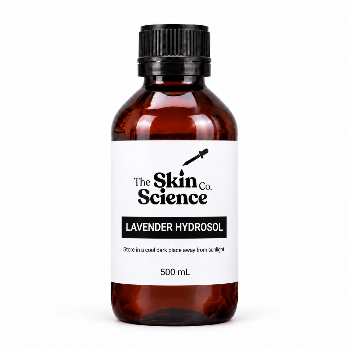 Lavender Hydrosol 500 mL — SSC amber black screw-cap bottle