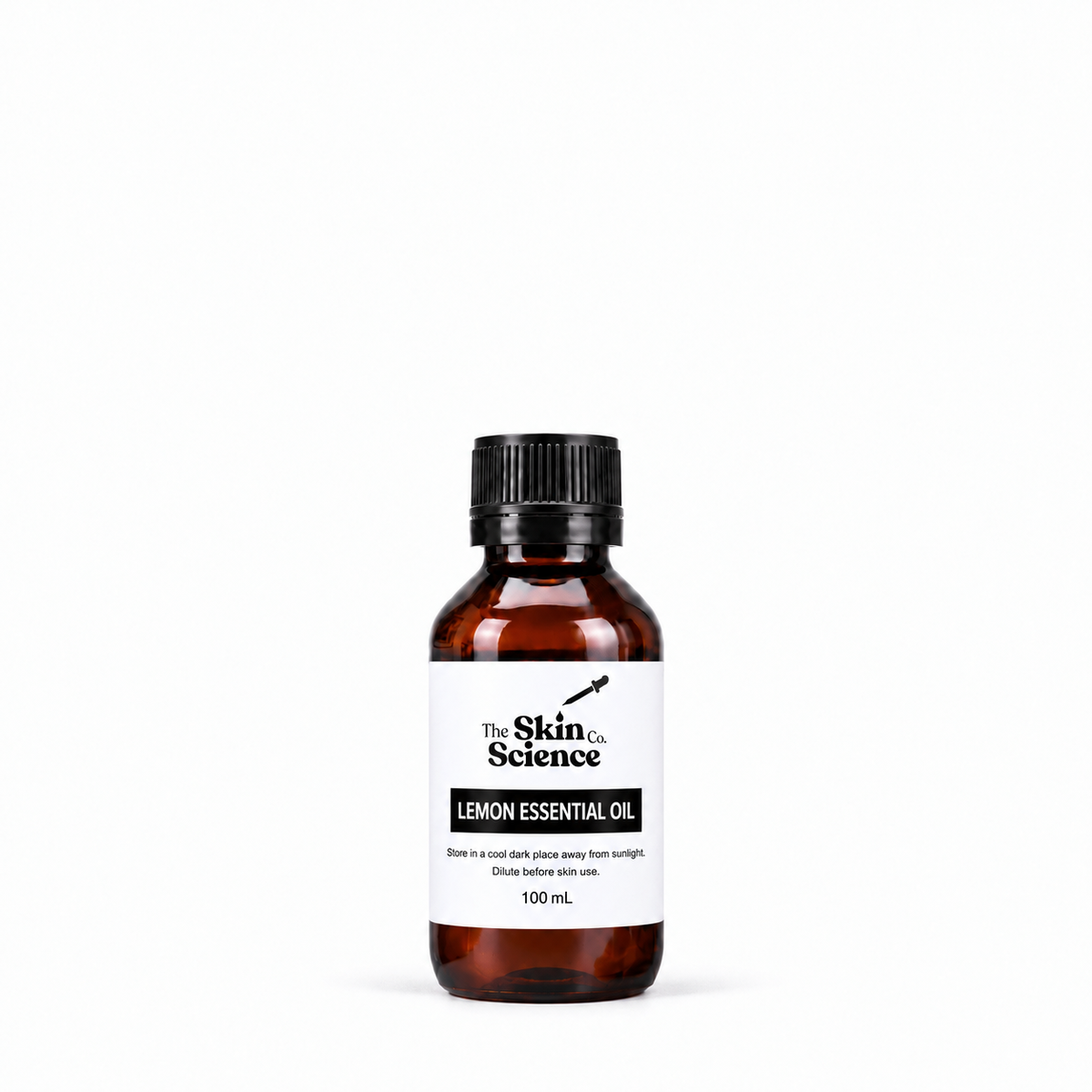 Lemon Essential Oil 100 mL — SSC amber black screw-cap bottle