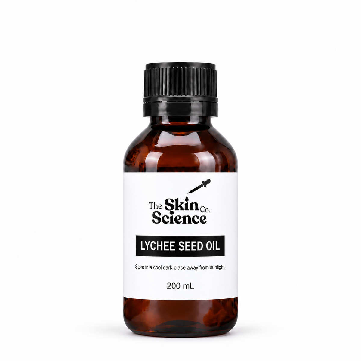 Lychee Seed Oil 200 mL — SSC amber black screw-cap bottle