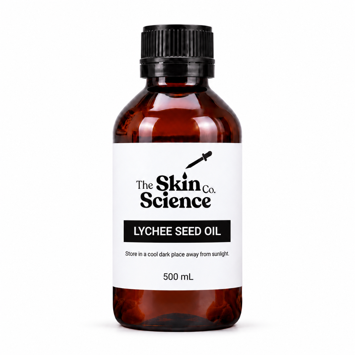 Lychee Seed Oil 500 mL — SSC amber black screw-cap bottle
