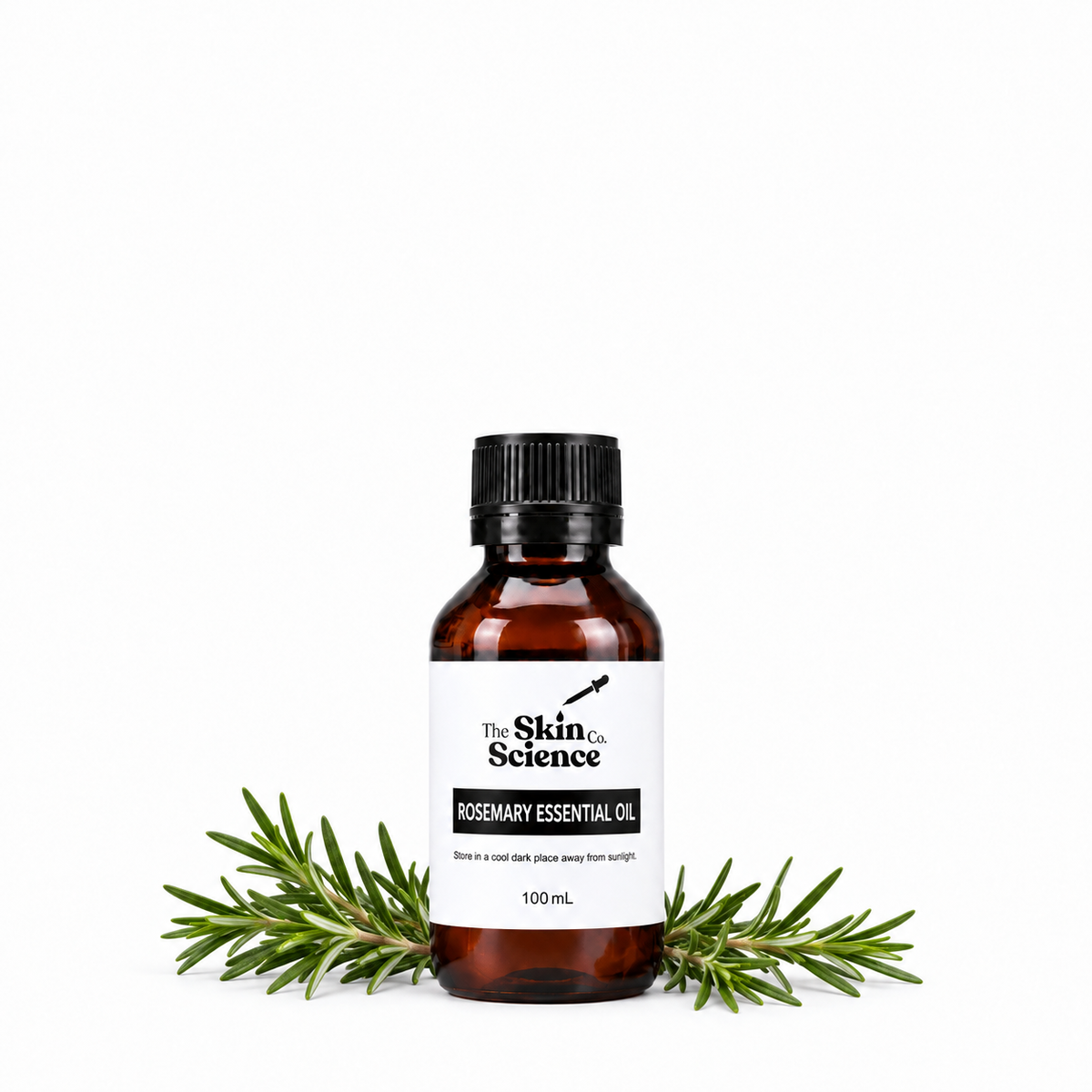 Rosemary Essential Oil 100 mL — SSC amber black-cap bottle