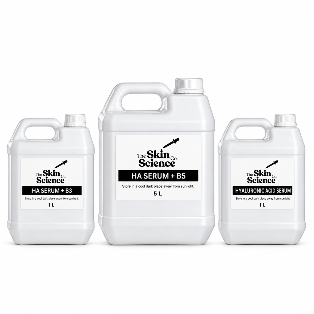 Ultimate HA Serum Bundle — HA SERUM + B3 — 1 L; HA SERUM + B5 — 5 L; HYALURONIC ACID SERUM — 1 L.