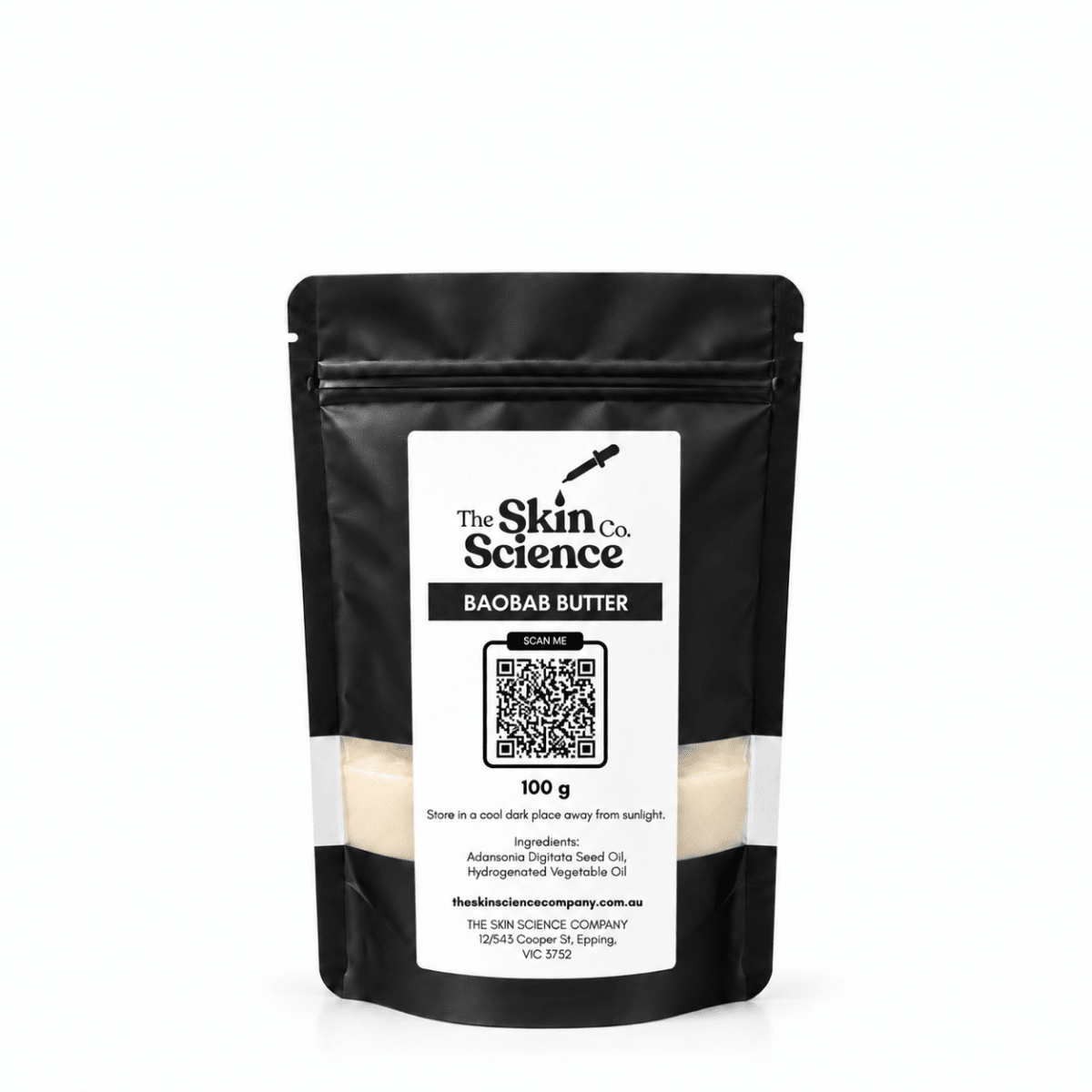 Baobab Butter, 100 g, windowed black pouch