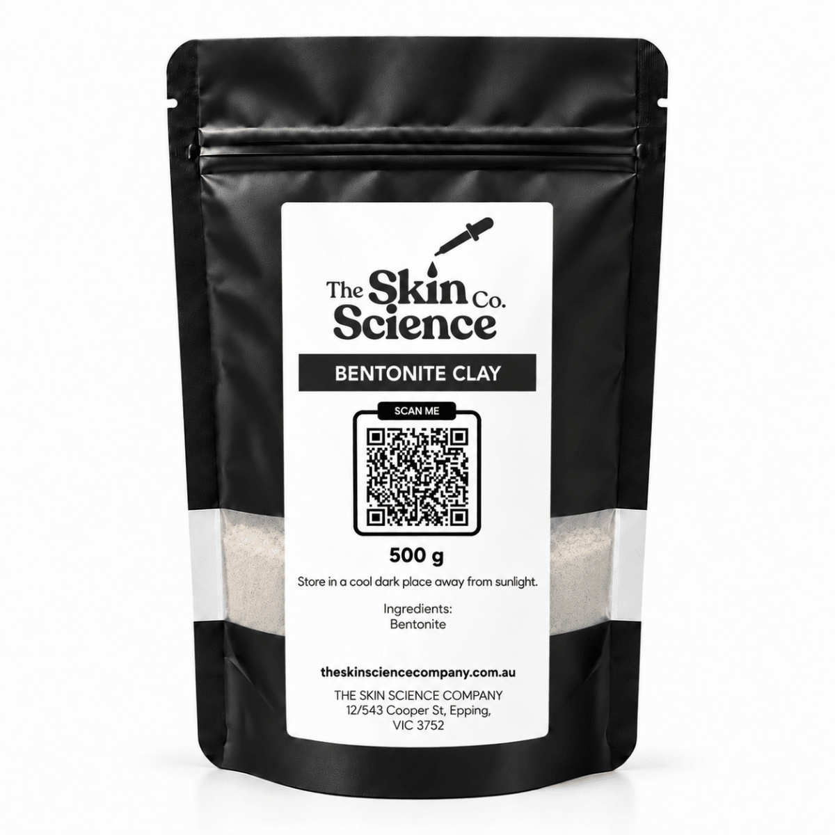 Bentonite Clay 500 g, cosmetic clay | The Skin Science Company