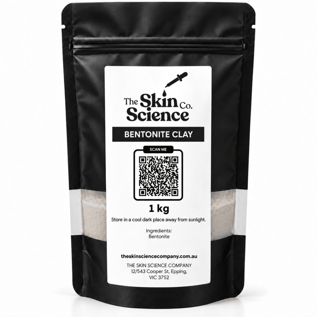 Bentonite Clay (bulk wholesale) 1 kg, cosmetic clay | The Skin Science Company