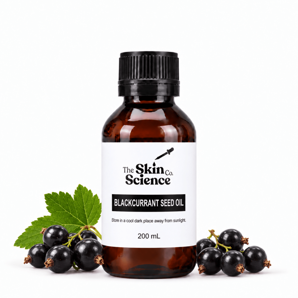 Blackcurrant Seed Oil 200 ml, cosmetic-grade carrier oil | The Skin Science Company
