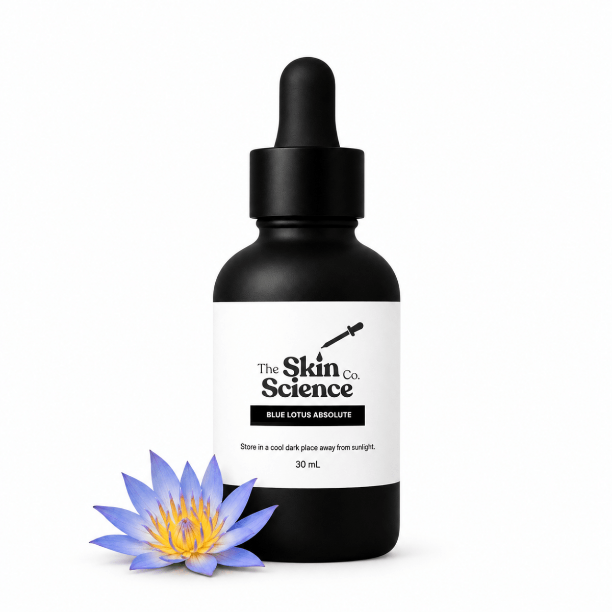 Blue Lotus Absolute Oil, 1 x 30 mL black glass dropper bottle