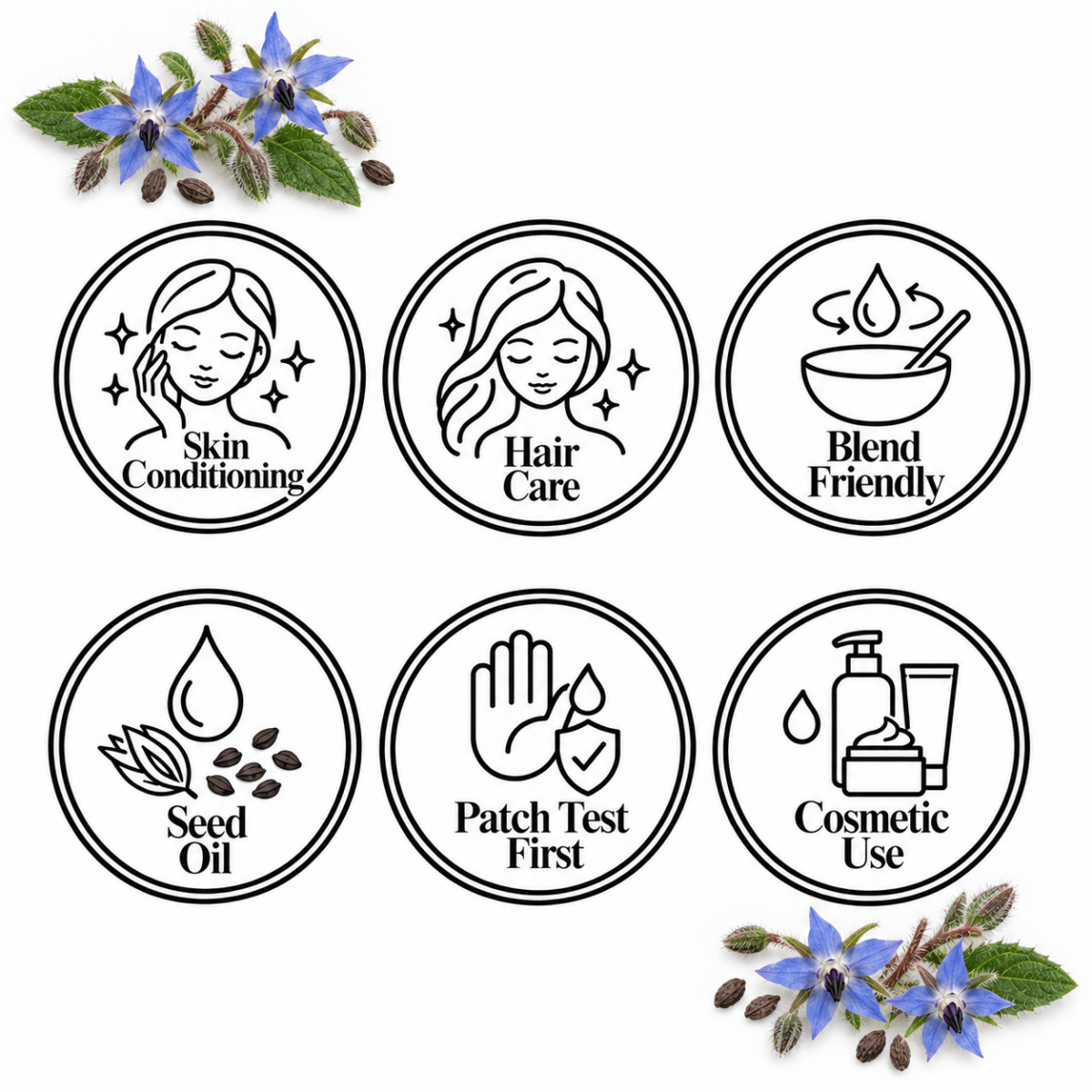 Borage Seed Oil, cosmetic-grade carrier oil | The Skin Science Company