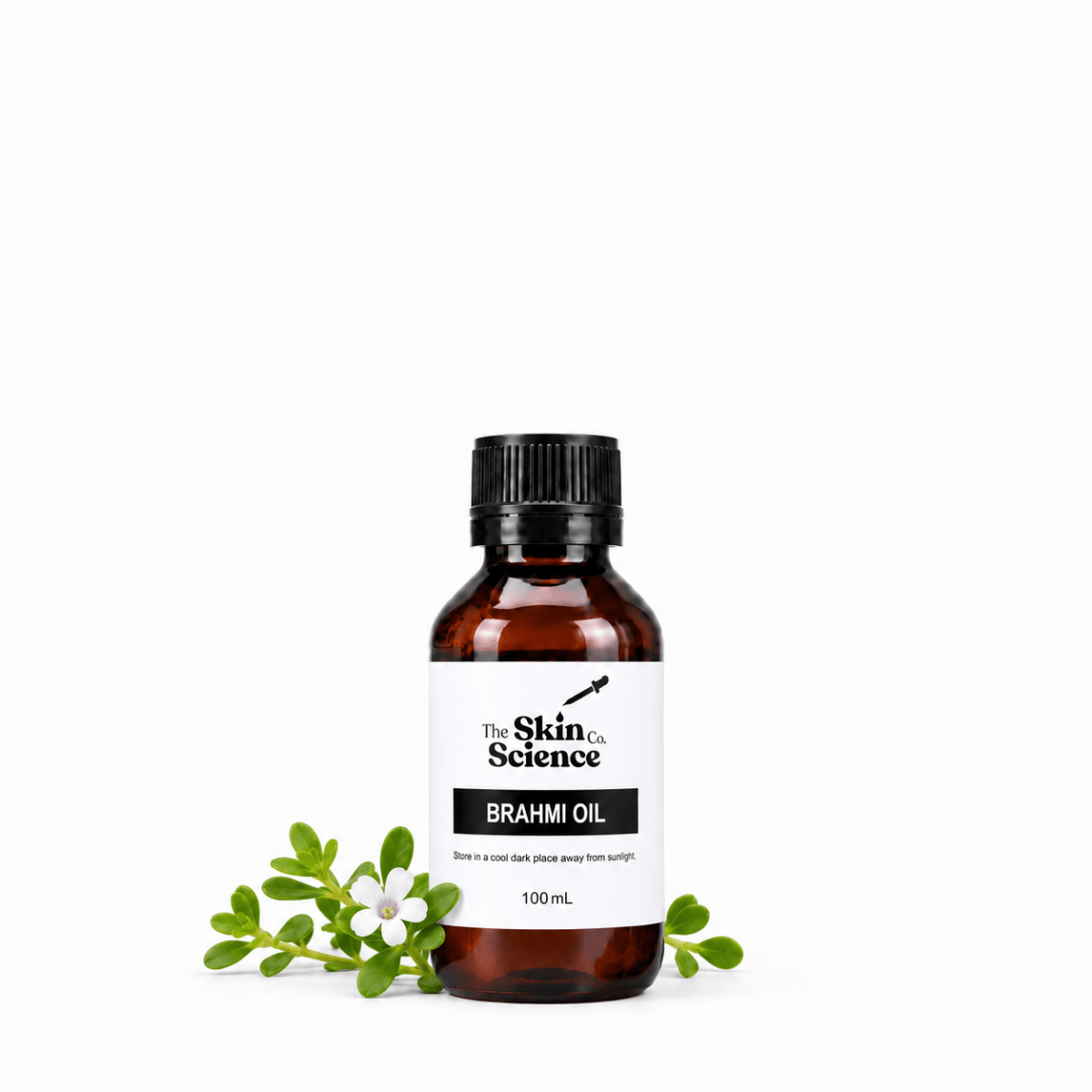 Brahmi Oil, 100 mL, amber black-cap bottle