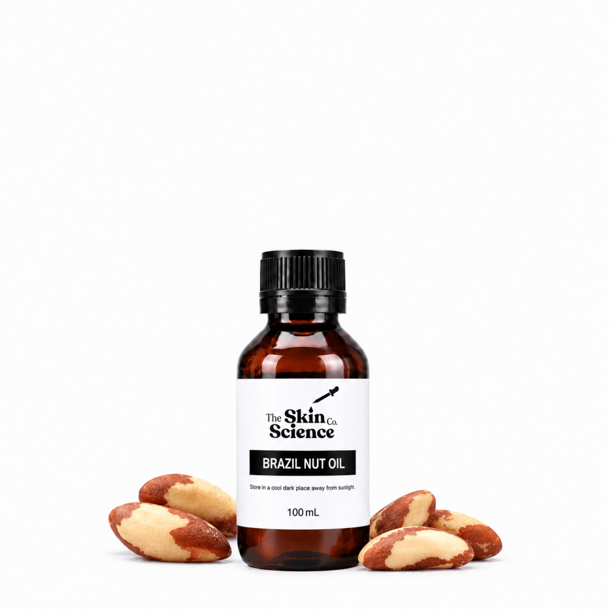 The Skin Science Company Brazil Nut Oil – 100 mL amber bottle on white background