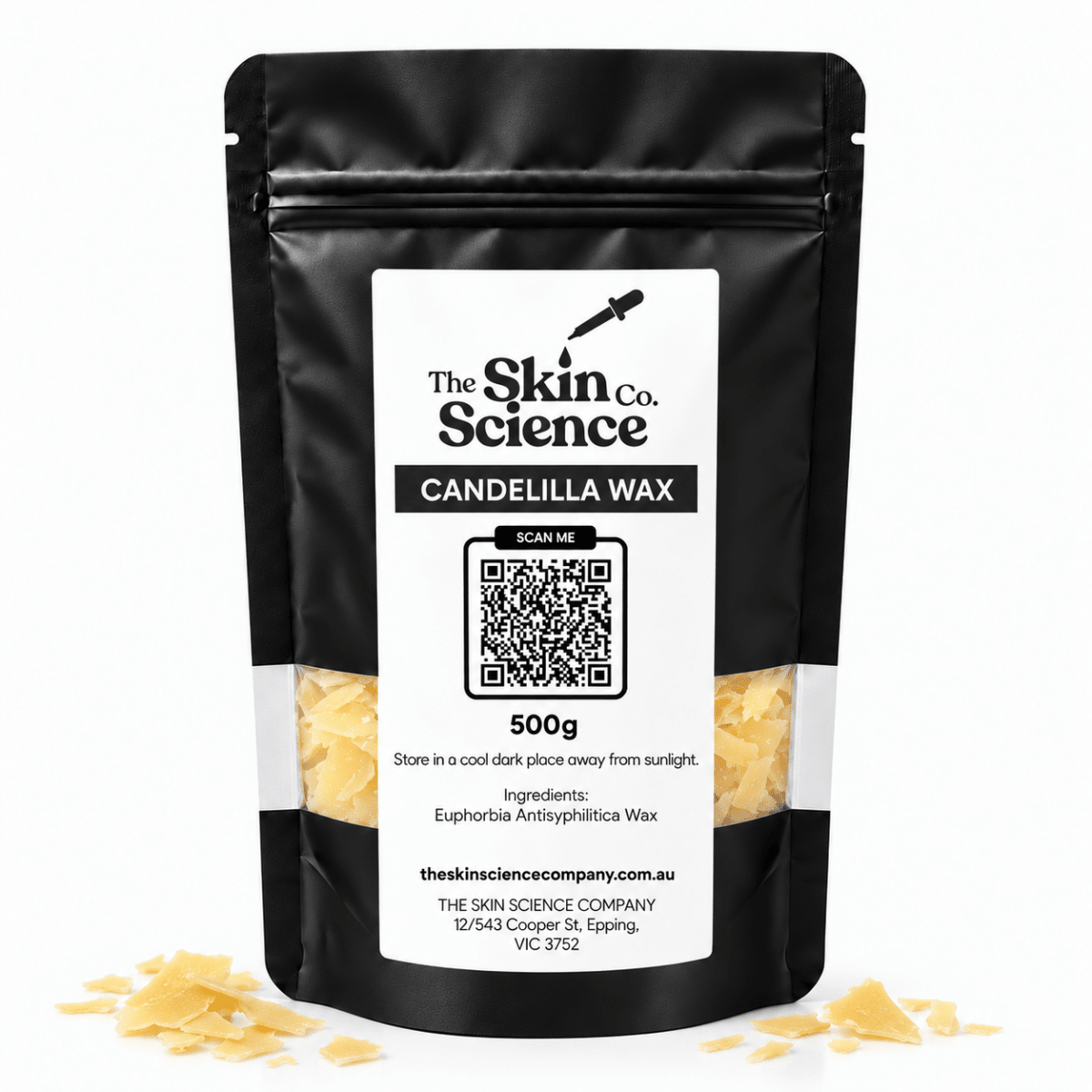 Candelilla Wax 500 g, cosmetic wax | The Skin Science Company