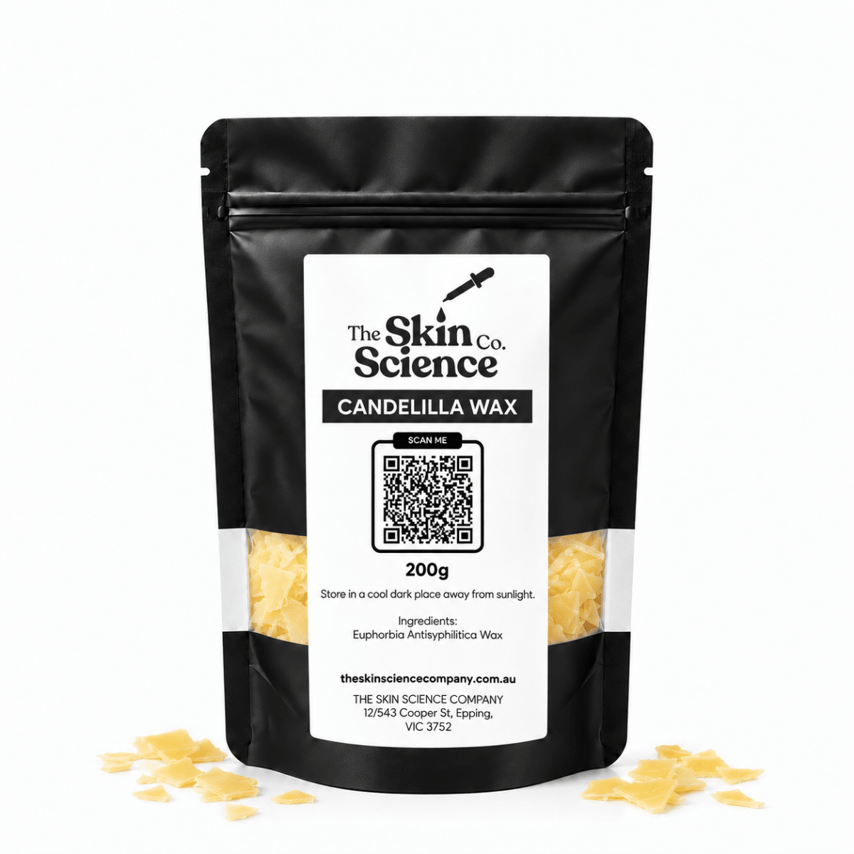 Candelilla Wax 200 g, cosmetic wax | The Skin Science Company