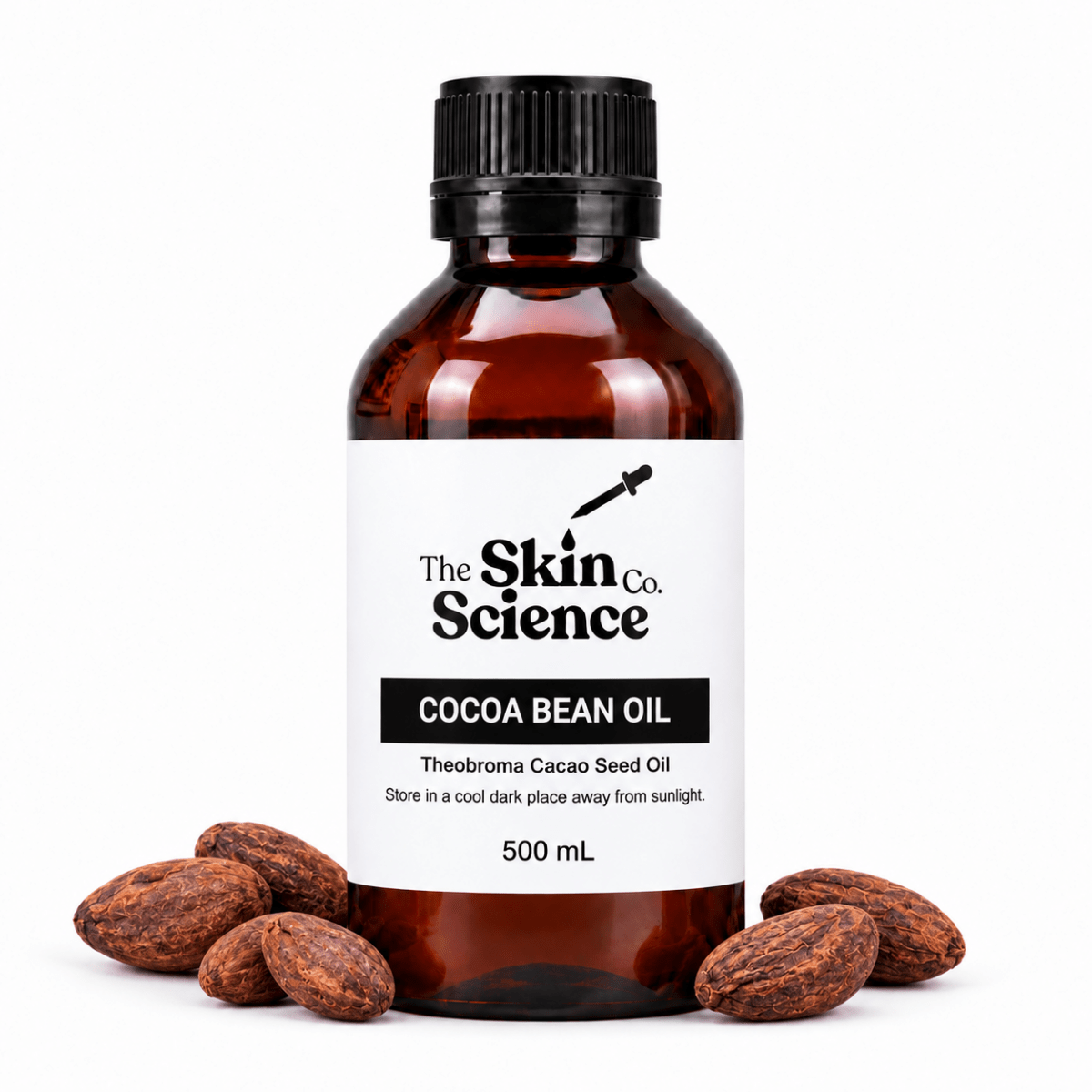 Cocoa Bean Oil 500mL — SSC approved size-specific packaging