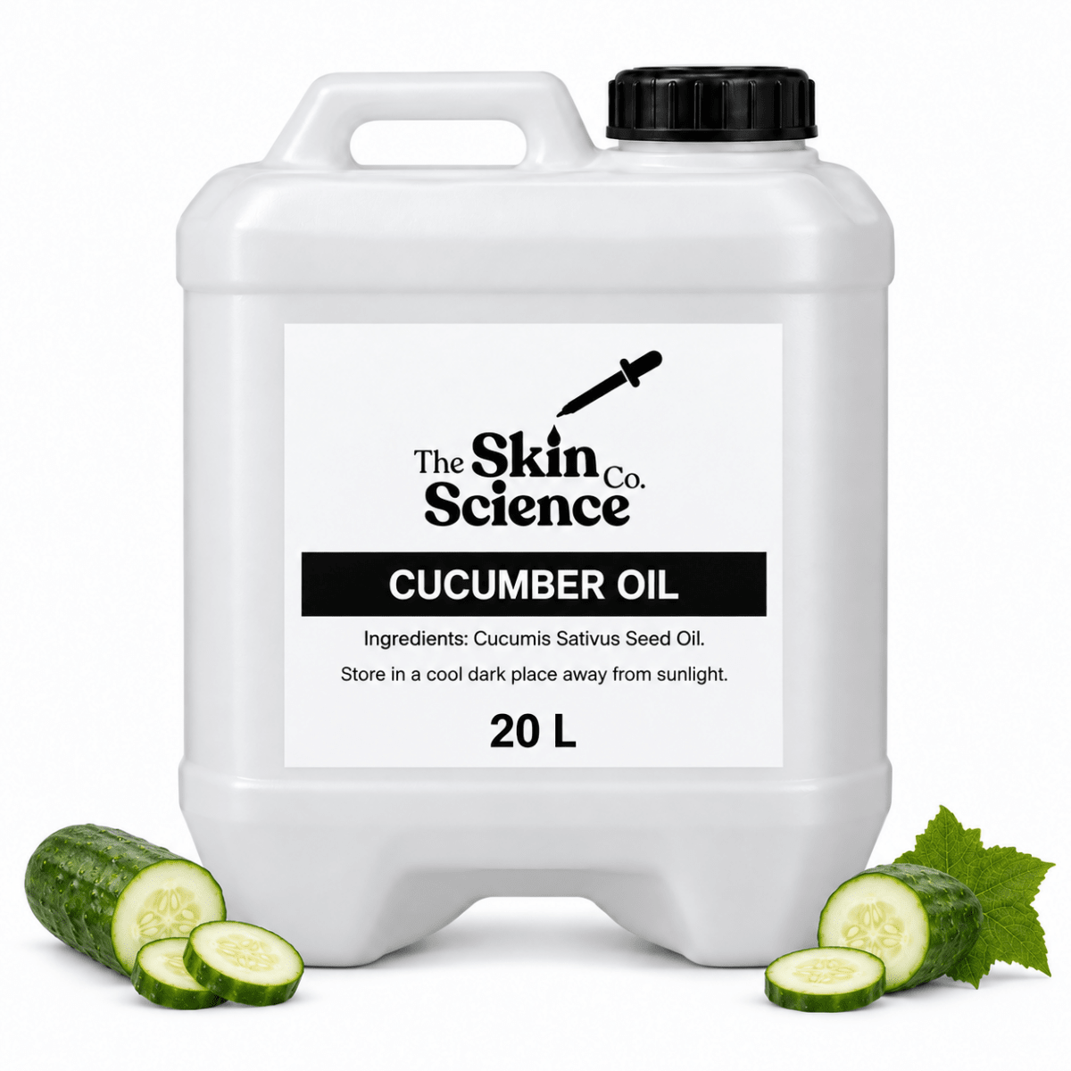 Cucumber Oil (bulk wholesale) 20 L, cosmetic-grade carrier oil | The Skin Science Company