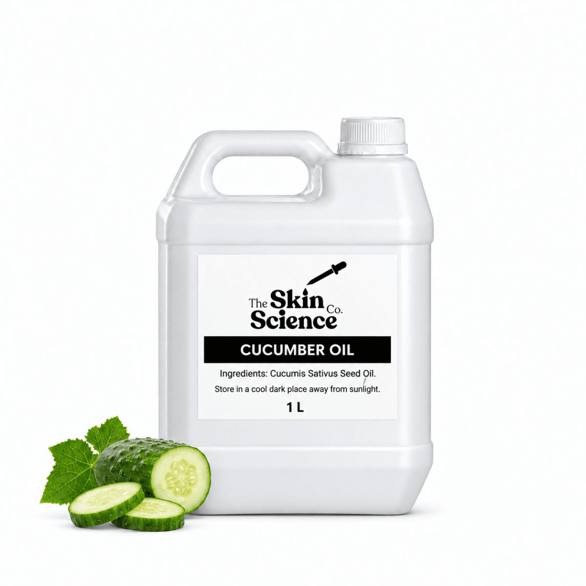 Cucumber Oil (bulk wholesale) 1 L, cosmetic-grade carrier oil | The Skin Science Company