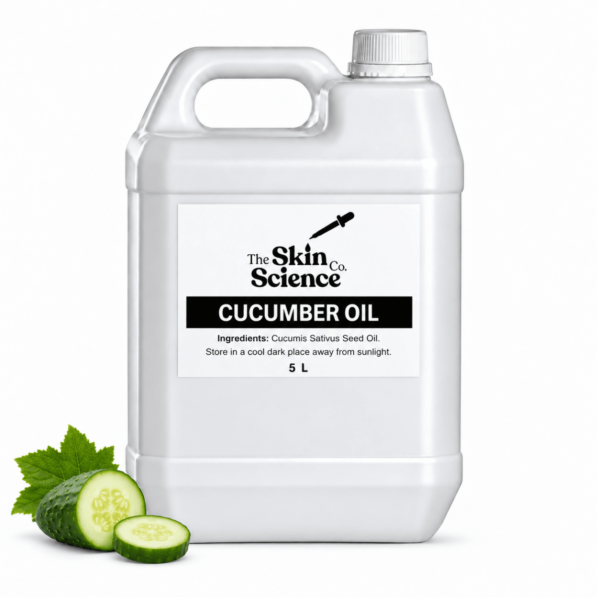 Cucumber Oil (bulk wholesale) 5 L, cosmetic-grade carrier oil | The Skin Science Company