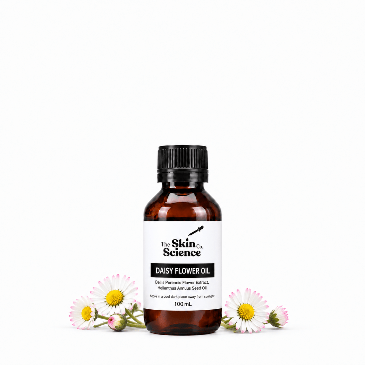 Daisy Flower Oil 100 mL — SSC amber black-cap bottle