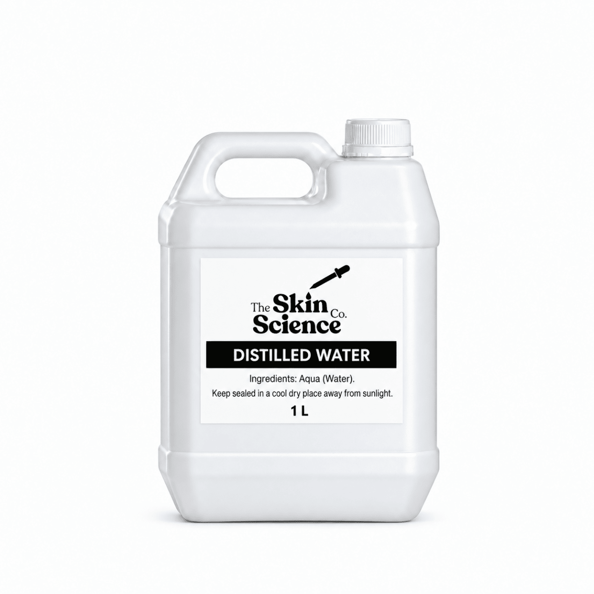 Distilled Water (bulk wholesale) 1 L, cosmetic ingredient | The Skin Science Company