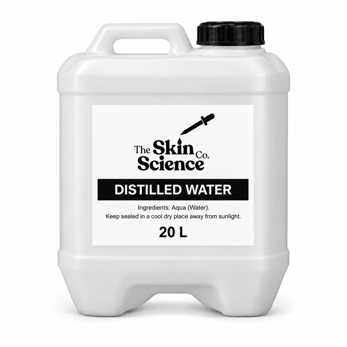 Distilled Water (bulk wholesale) 20 L, cosmetic ingredient | The Skin Science Company