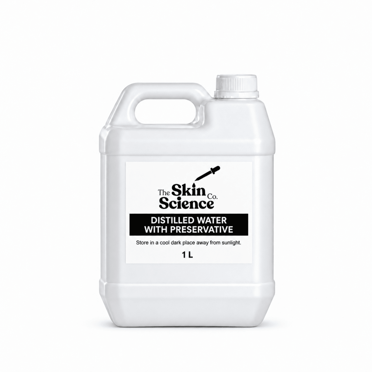 Distilled Water with Preservative (bulk wholesale) 1 L, cosmetic ingredient | The Skin Science Company