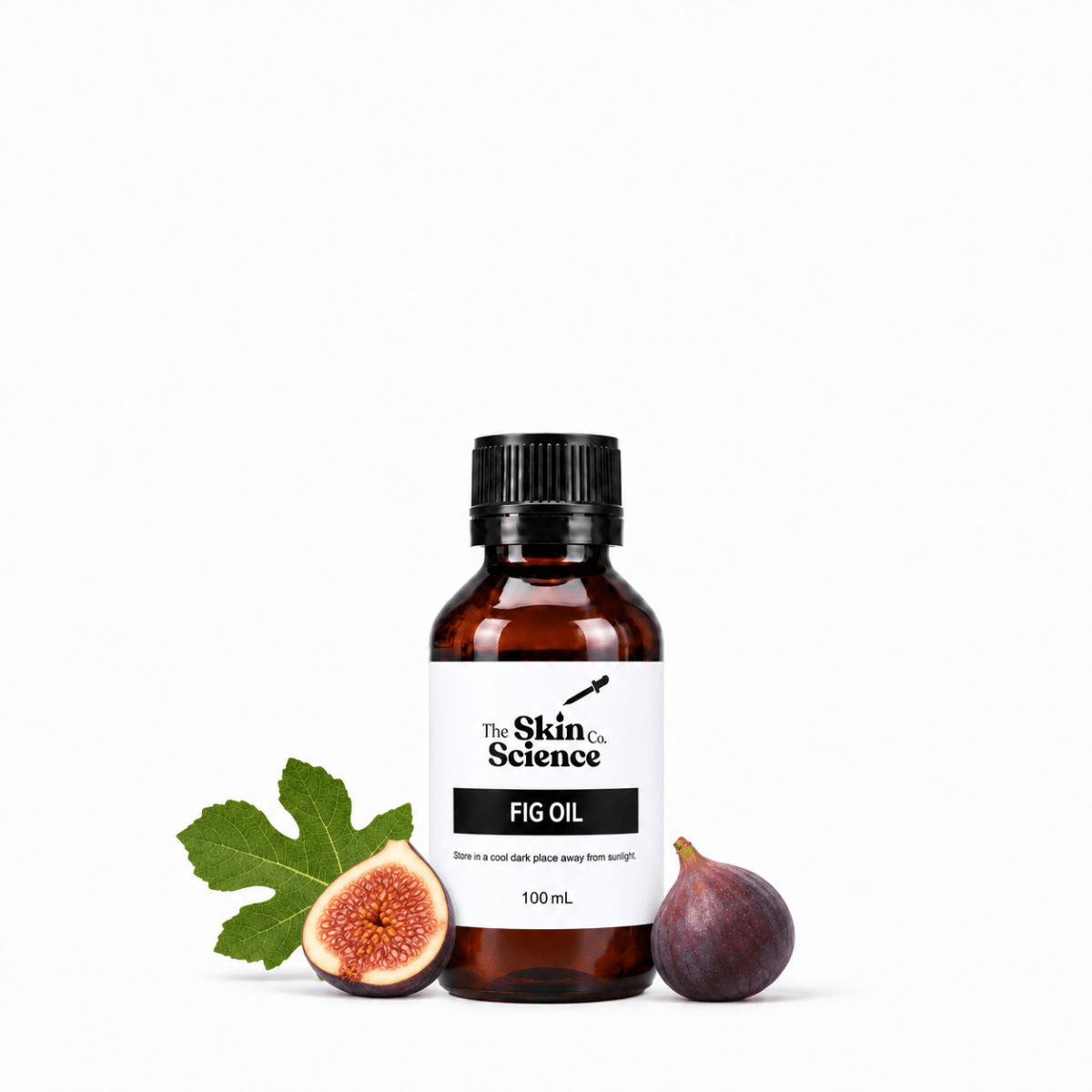 Fig Oil 100 mL — SSC approved size-specific amber black-cap bottle