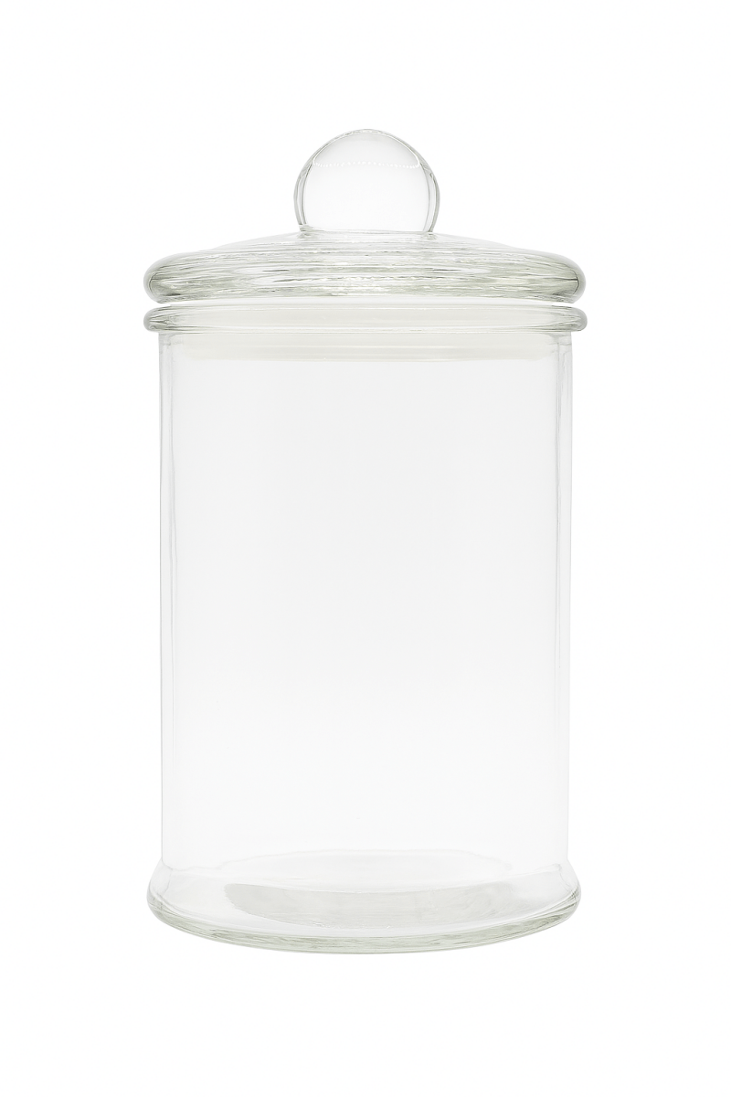 Glass Apothecary Jar - Large - The SkinScience Company