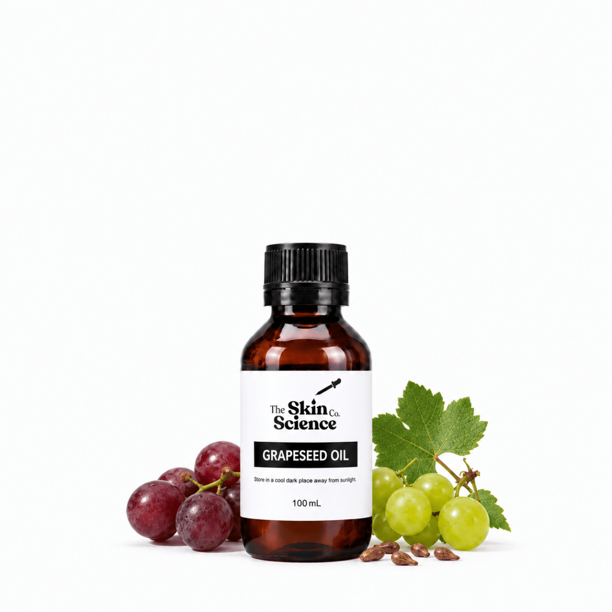 Grapeseed Oil 100 ml, cosmetic-grade carrier oil | The Skin Science Company