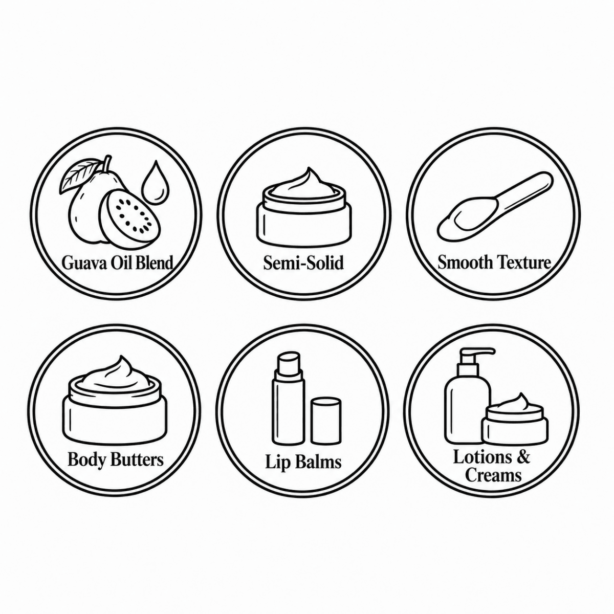 Guava Butter — Guava Oil Blend, Semi-Solid, Smooth Texture, Body Butters, Lip Balms, Lotions & Creams